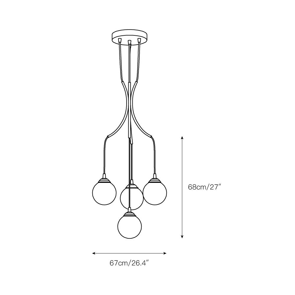 Freyza | Zoe Ball Drop Glass Chandelier – Dining Room Living Room