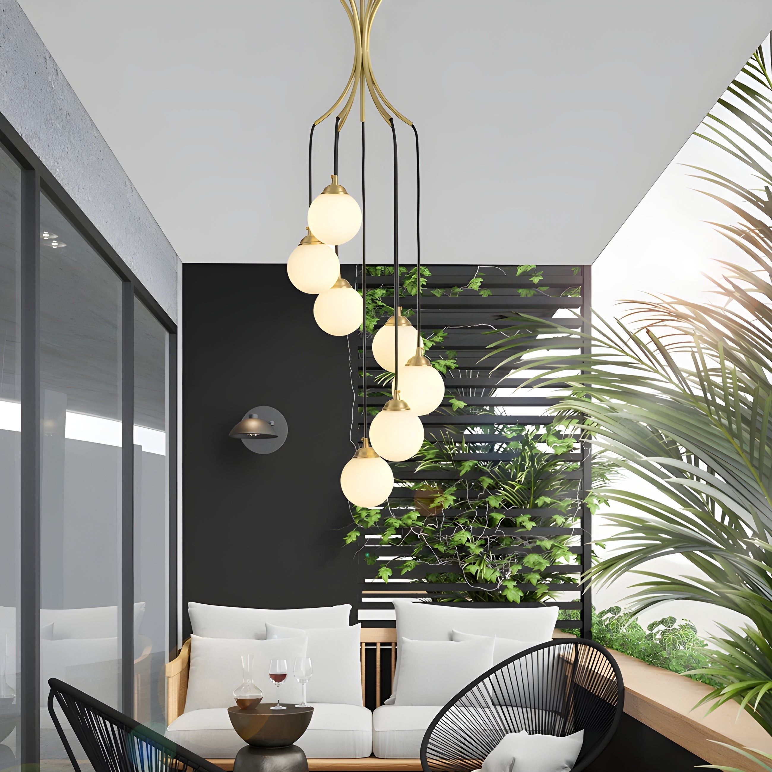 Freyza | Zoe Ball Drop Glass Chandelier – Dining Room Living Room