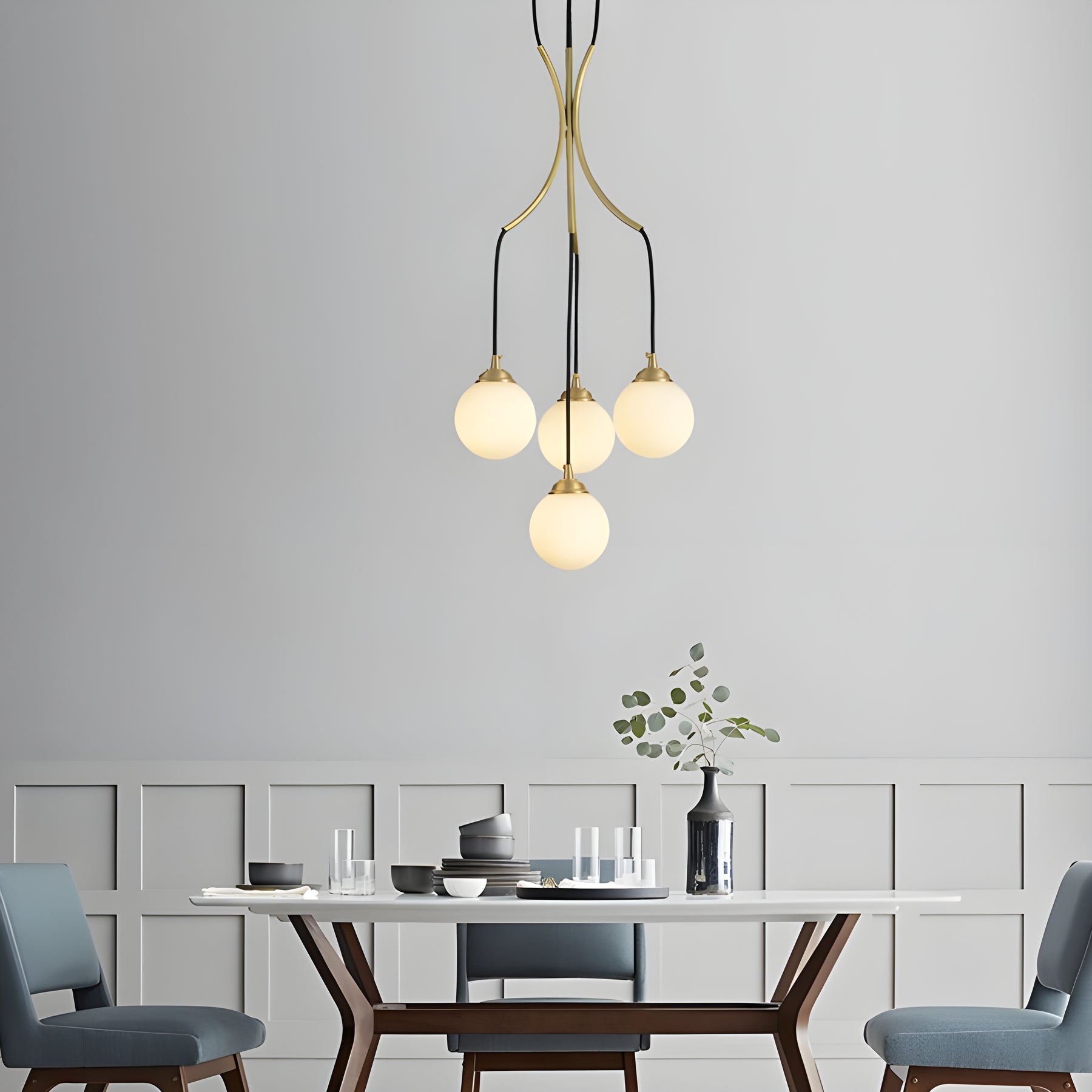 Freyza | Zoe Ball Drop Glass Chandelier – Dining Room Living Room