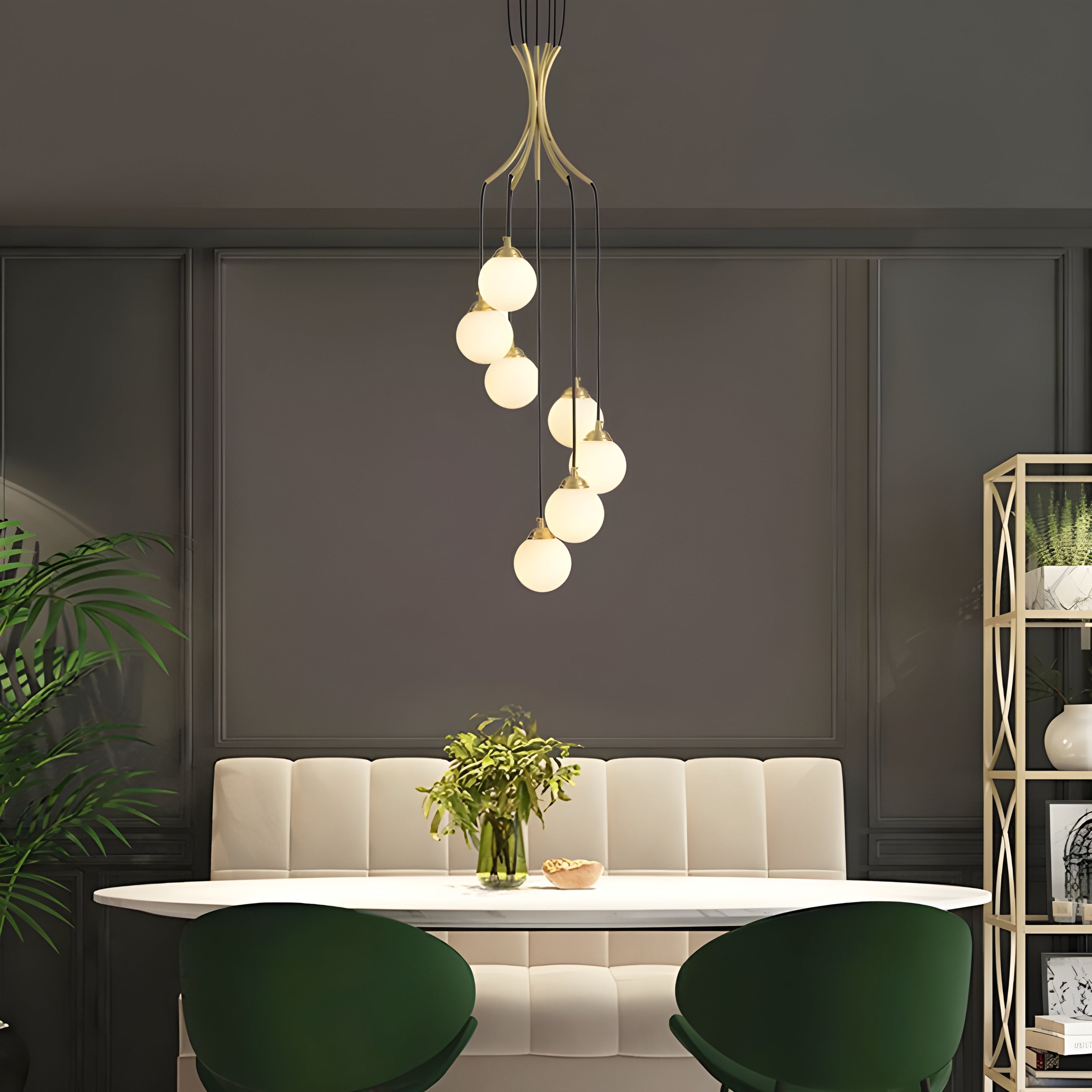 Freyza | Zoe Ball Drop Glass Chandelier – Dining Room Living Room