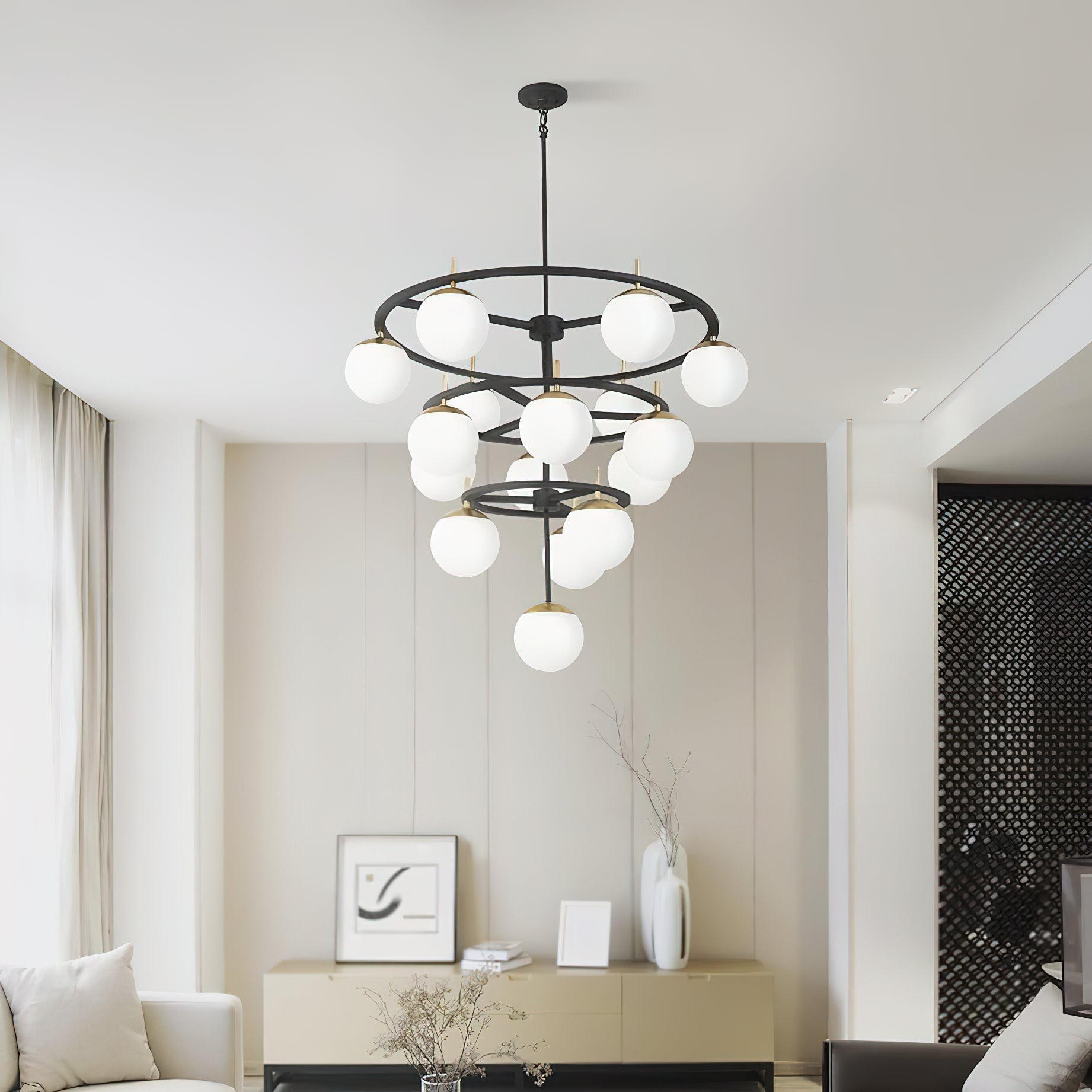 Freyza | Ornuvyn Glass Chandelier Glass Chandelier – Dining Room Living Room