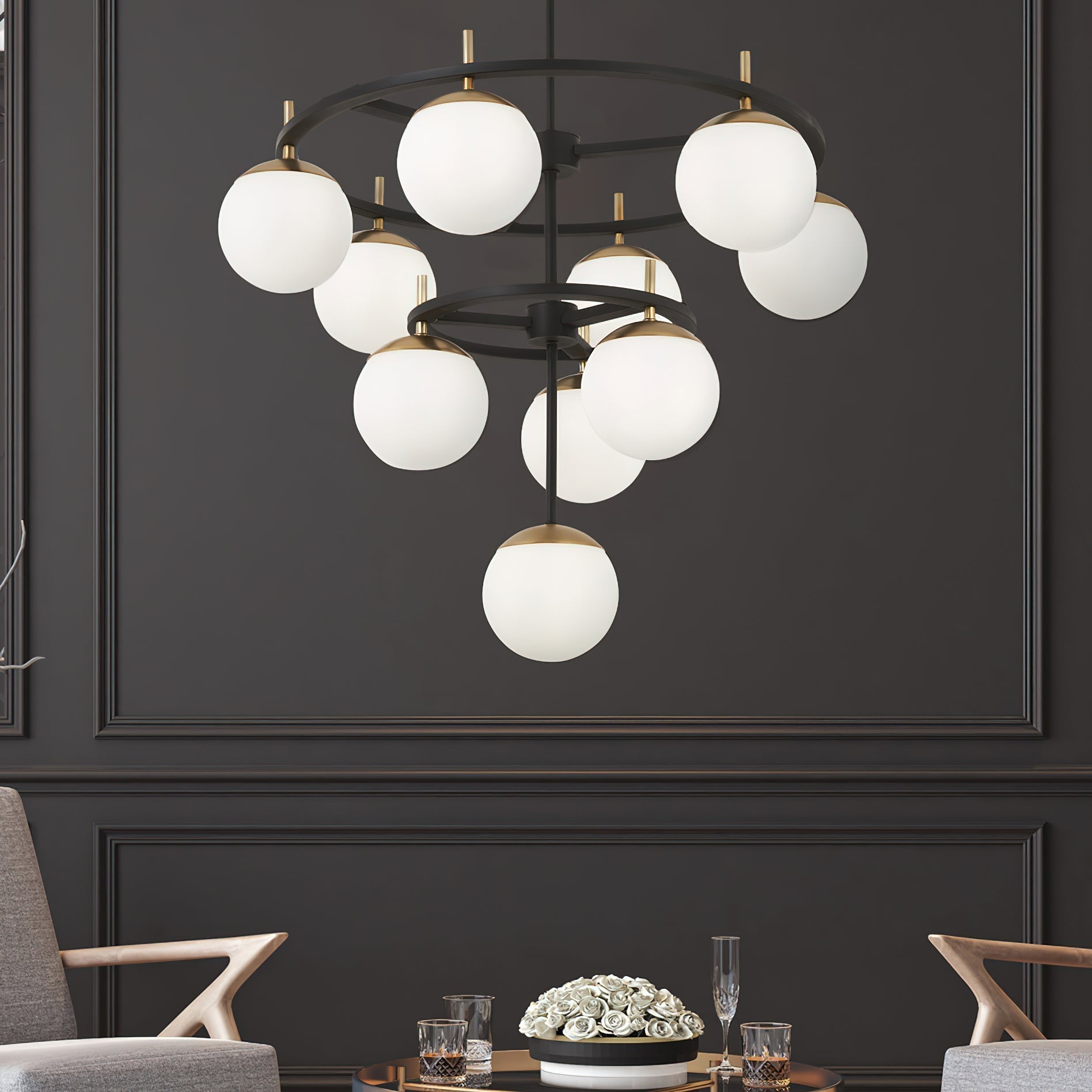 Freyza | Ornuvyn Glass Chandelier Glass Chandelier – Dining Room Living Room