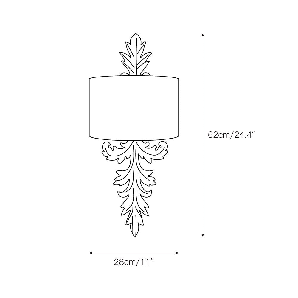 Freyza | Alvuvyi Modern Leaves Fabric Wall Light – Modern Bedroom Hallway