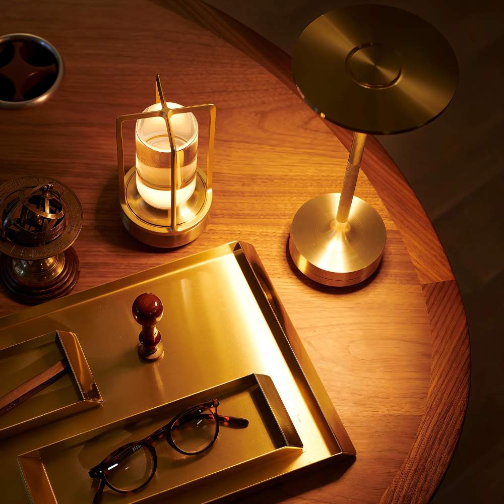 AluminaGlow | Sleek Modern Rechargeable Cordless Table Lamp 6
