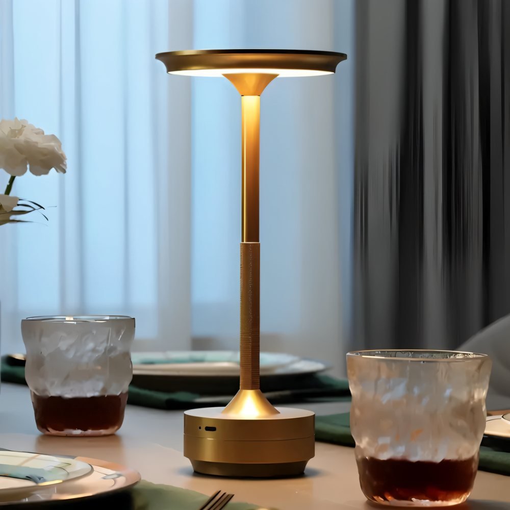 AluminaGlow | Sleek Modern Rechargeable Cordless Table Lamp 8