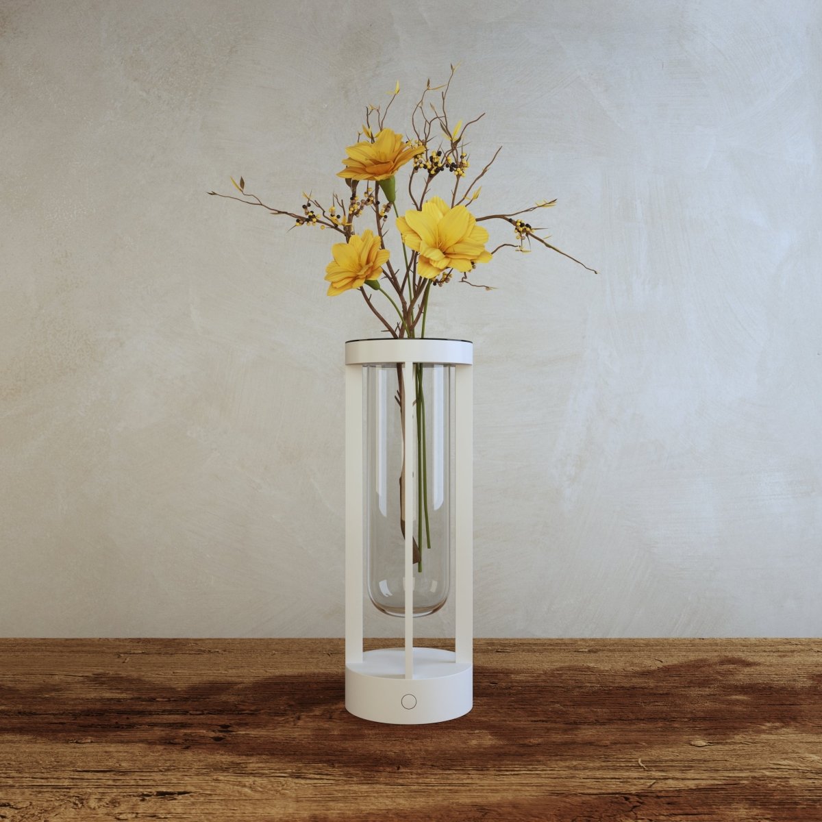 AluminaGlow | Stylish Portable Rechargeable Table Lamp with Vase 1