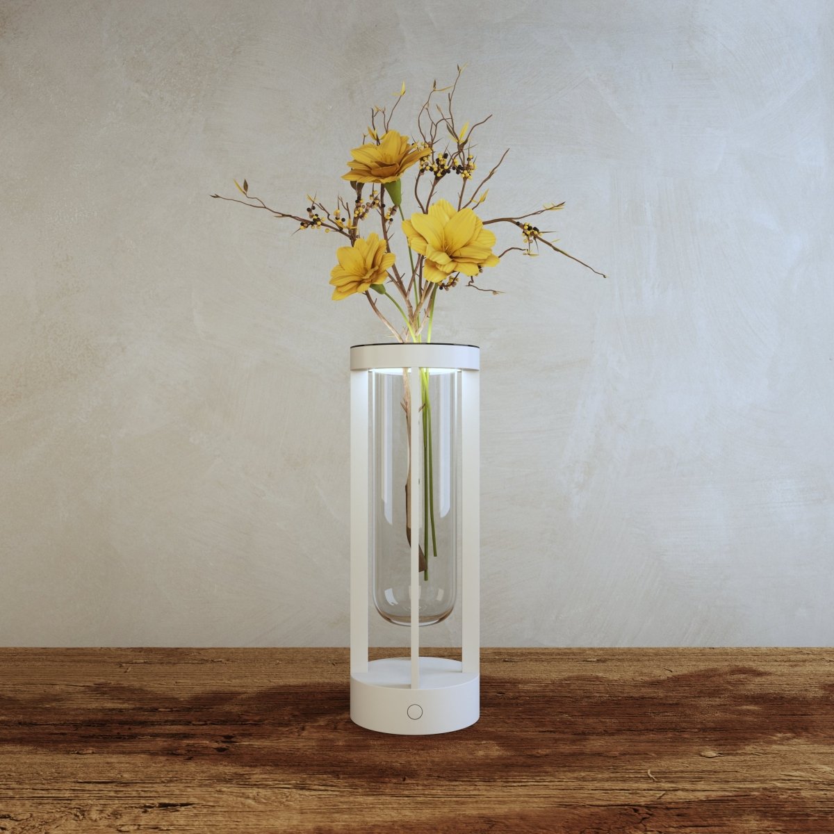 AluminaGlow | Stylish Portable Rechargeable Table Lamp with Vase 2