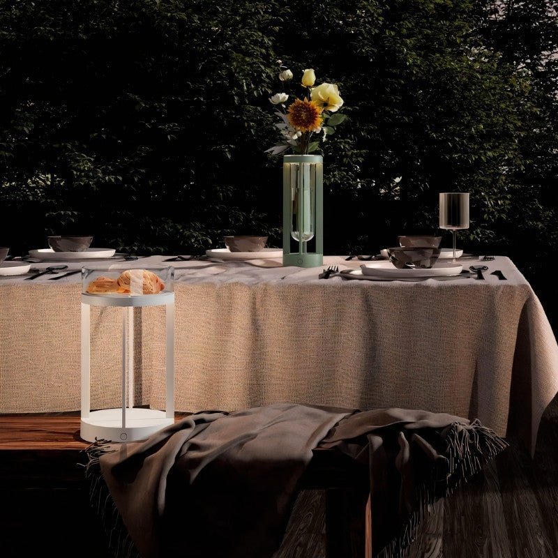 AluminaGlow | Stylish Portable Rechargeable Table Lamp with Vase 4