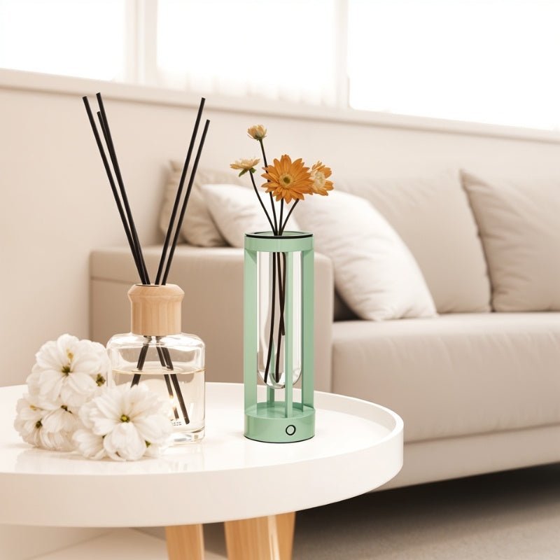 AluminaGlow | Stylish Portable Rechargeable Table Lamp with Vase 5