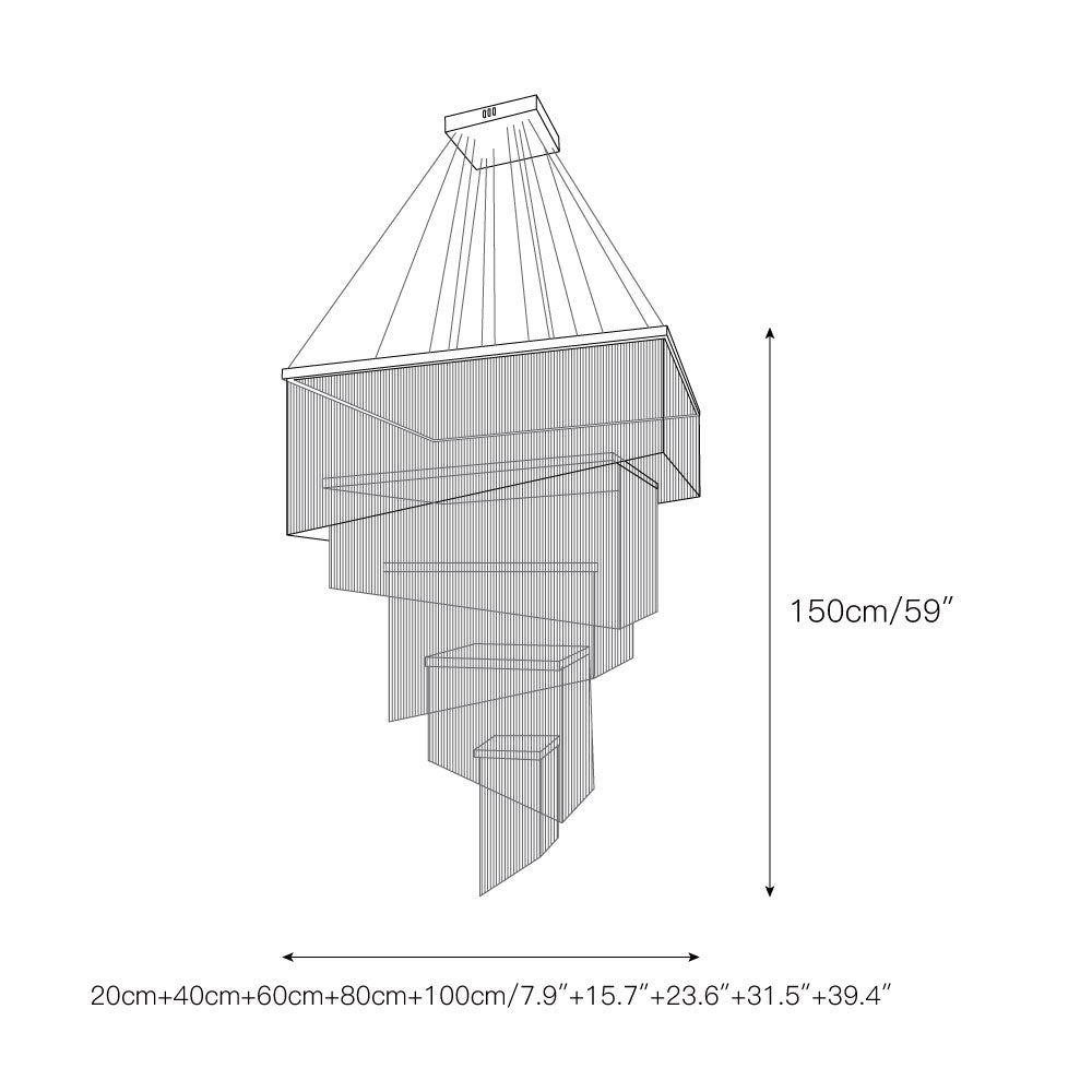 Freyza | Caeluvyn Postmodern Chain Chandelier – Modern Dining Room Living Room