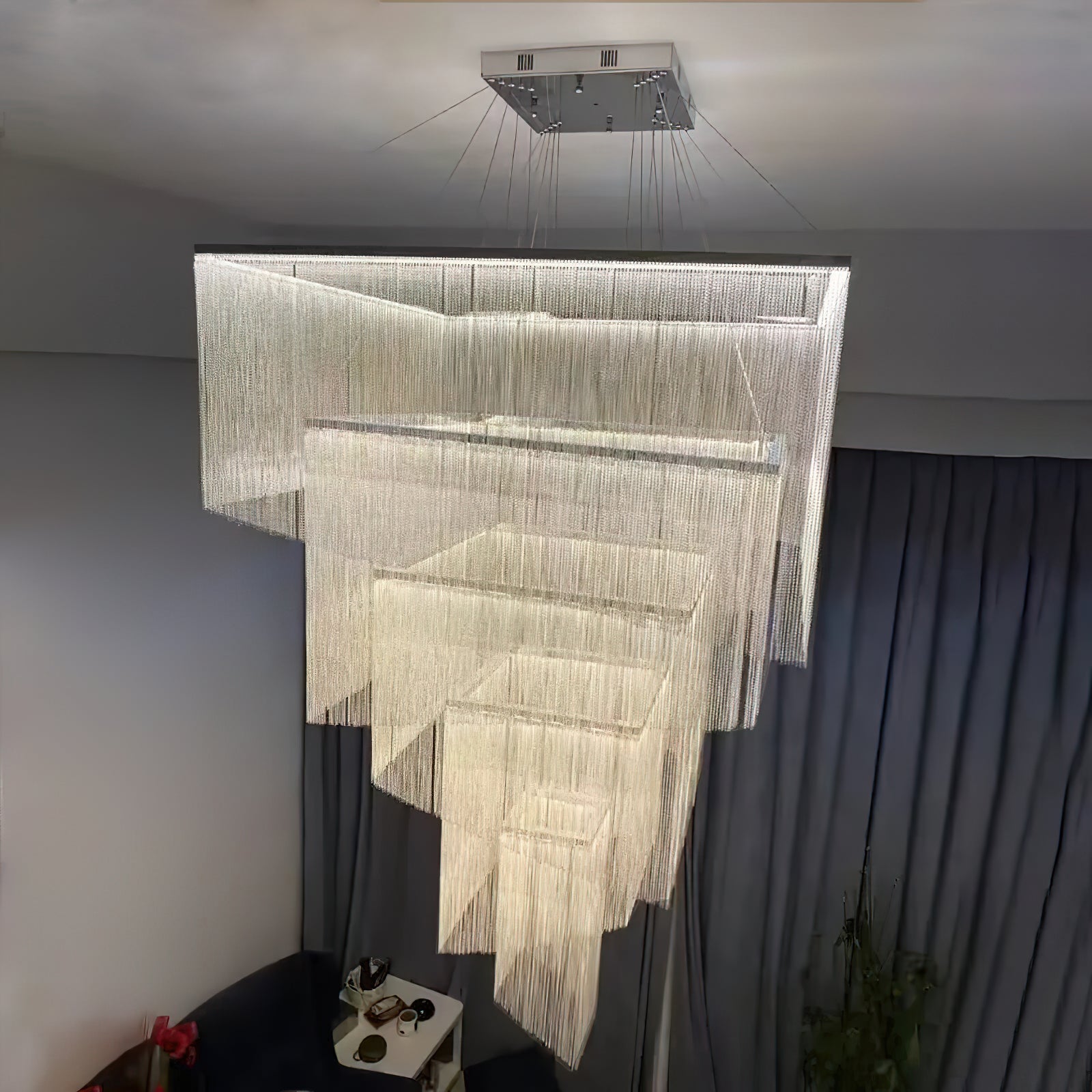 Freyza | Caeluvyn Postmodern Chain Chandelier – Modern Dining Room Living Room
