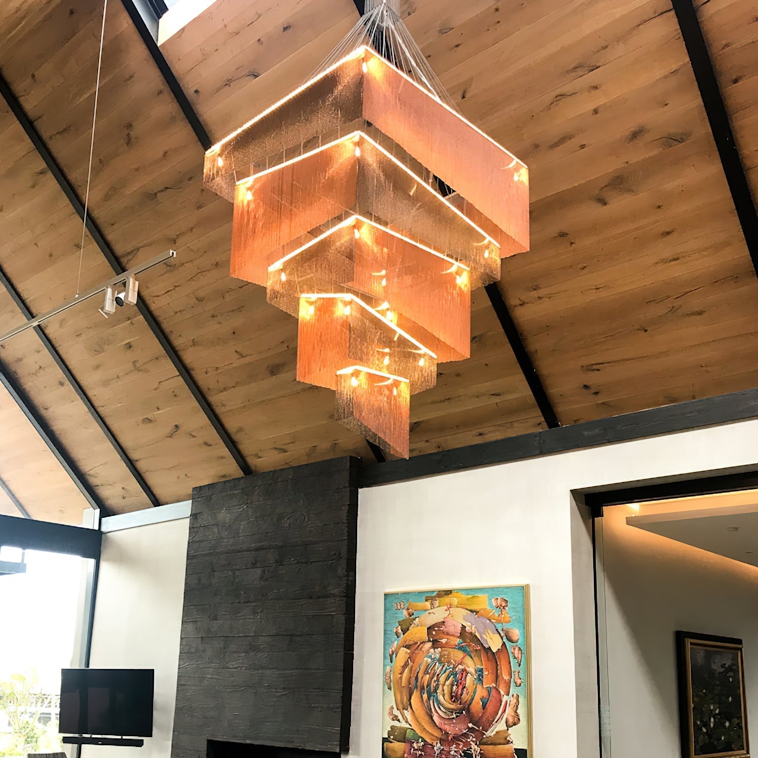 Freyza | Caeluvyn Postmodern Chain Chandelier – Modern Dining Room Living Room