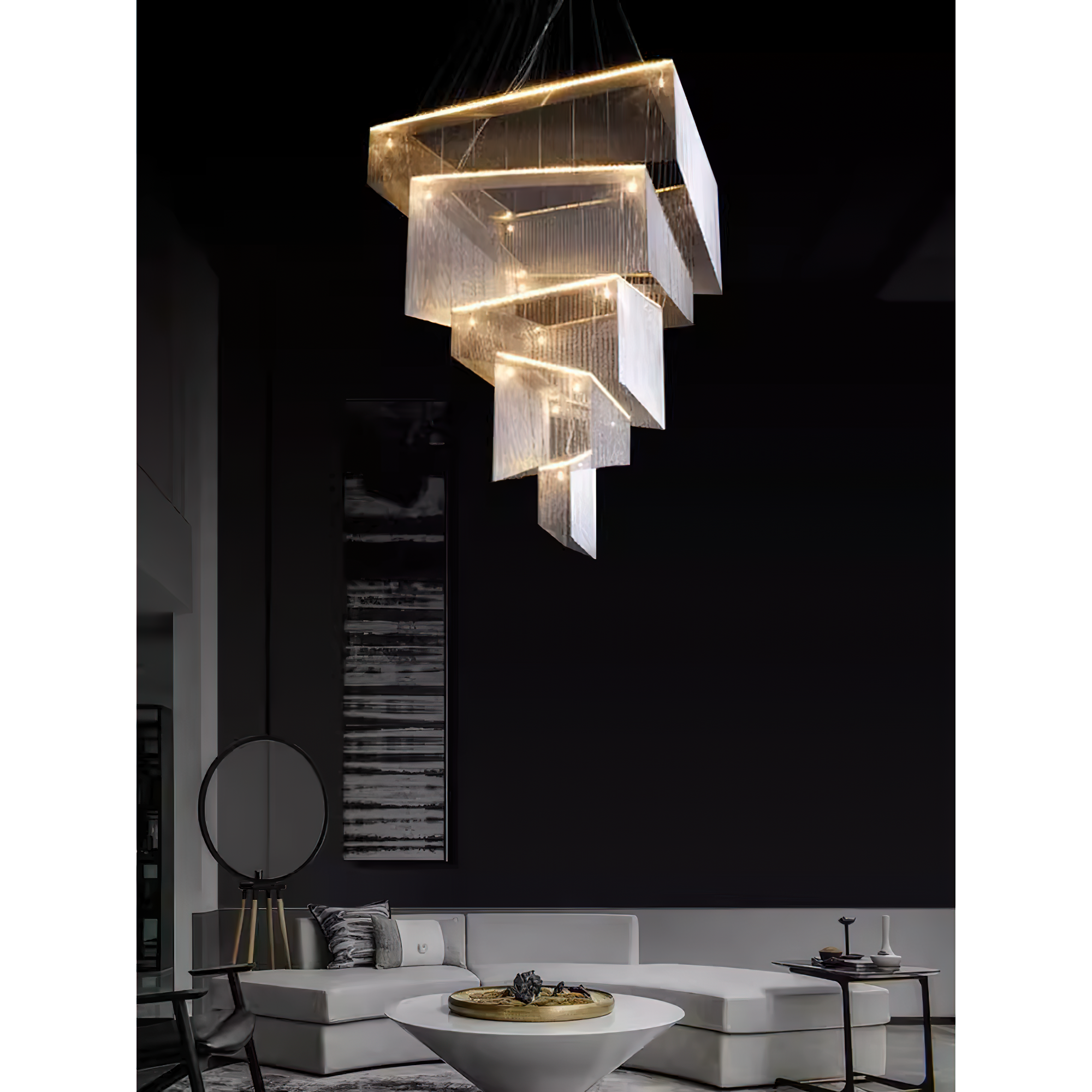 Freyza | Caeluvyn Postmodern Chain Chandelier – Modern Dining Room Living Room
