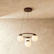 Freyza - Modern Elegant Wood and Glass Dining Room Chandelier