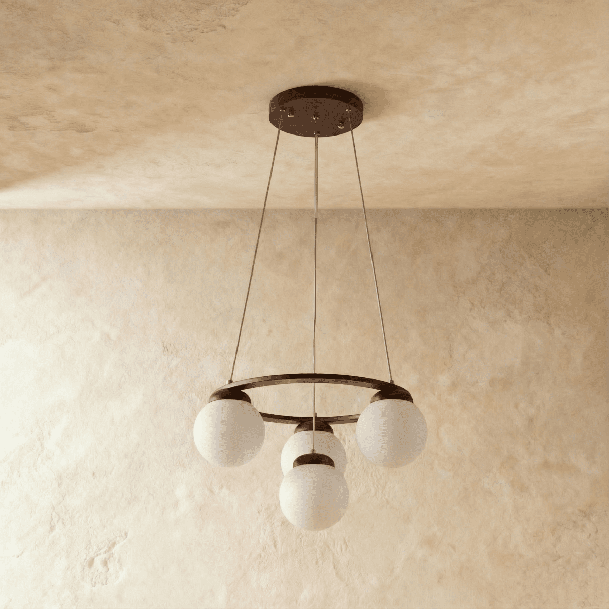 Freyza - Modern Elegant Wood and Glass Dining Room Chandelier