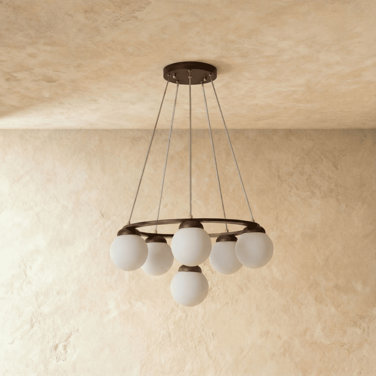 Freyza - Modern Elegant Wood and Glass Dining Room Chandelier