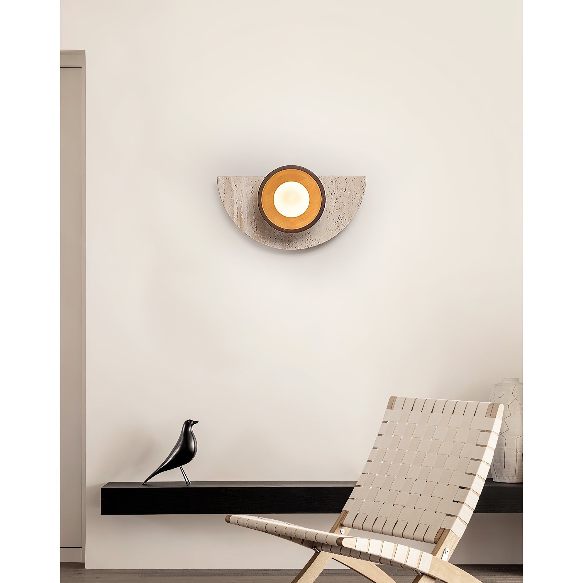 Freyza | Applique murale en travertin Dvaluvyi – Chambre, couloir