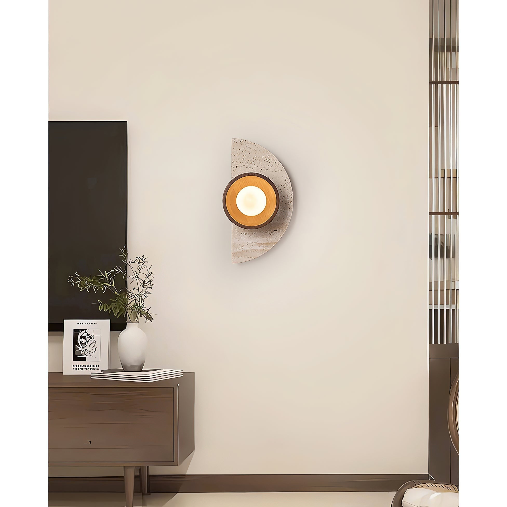 Freyza | Applique murale en travertin Dvaluvyi – Chambre, couloir