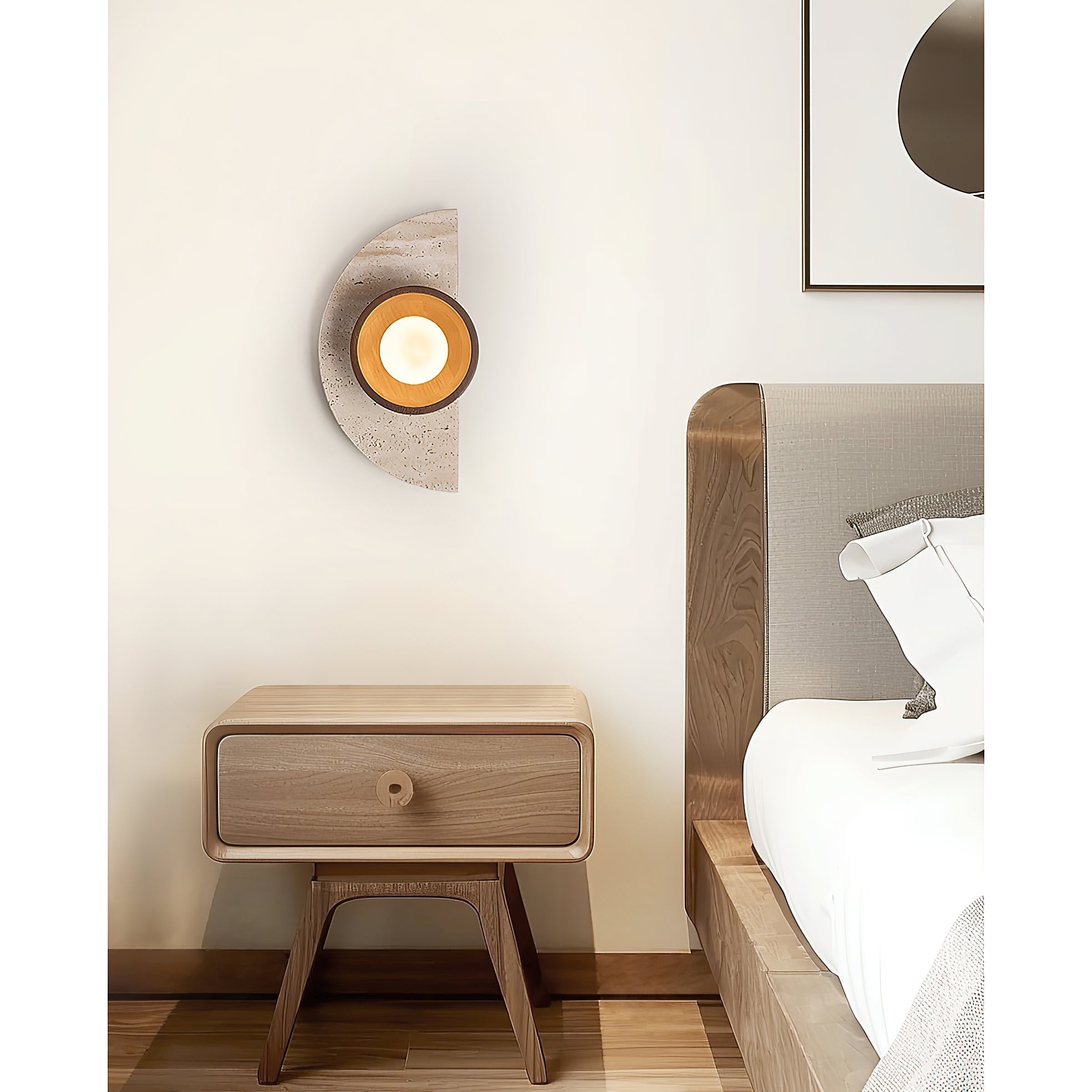 Freyza | Applique murale en travertin Dvaluvyi – Chambre, couloir