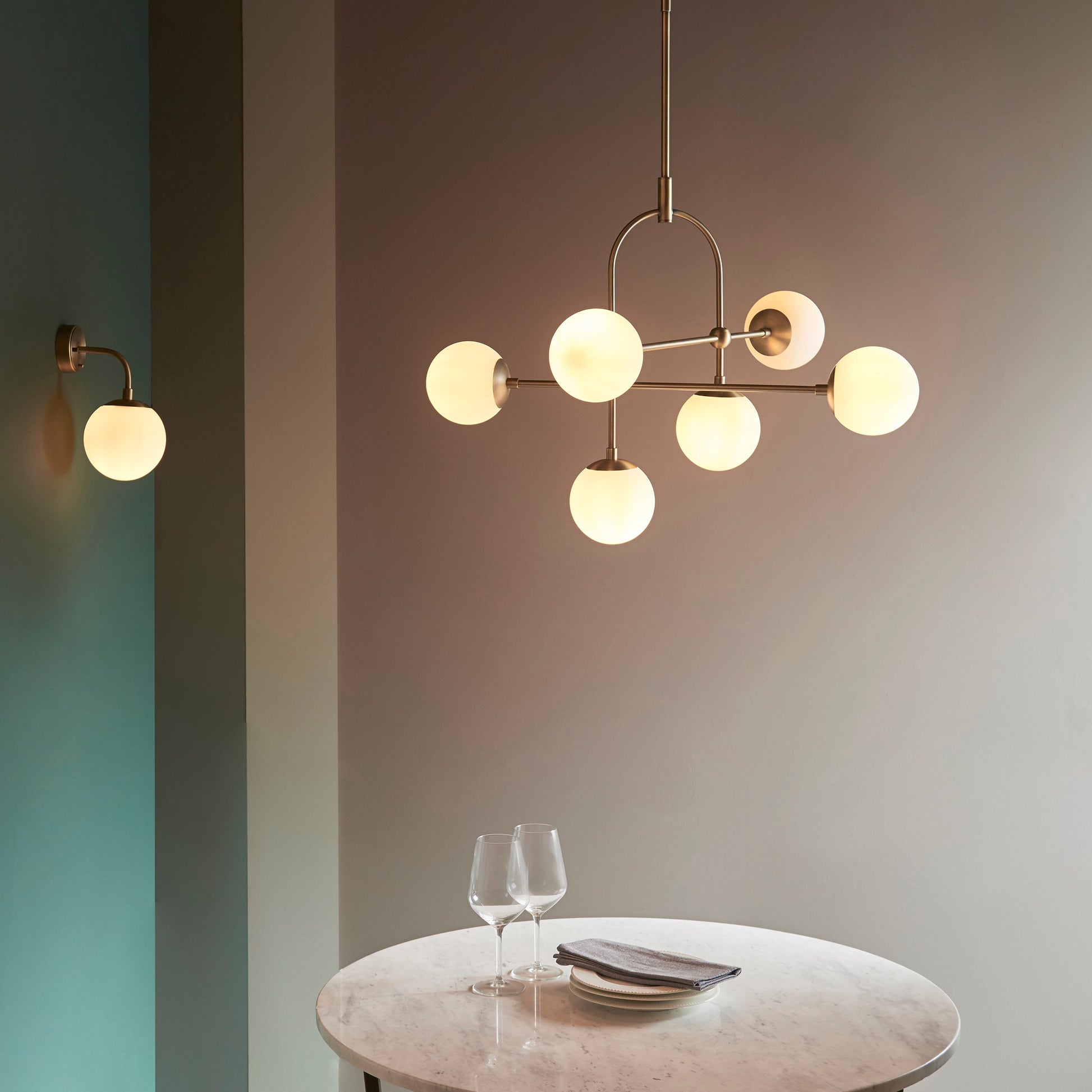 Amos Collection | Antique Brass Wall Light with Soft Glow | Elegant Sconce for Ambient Bathroom Lighting 3