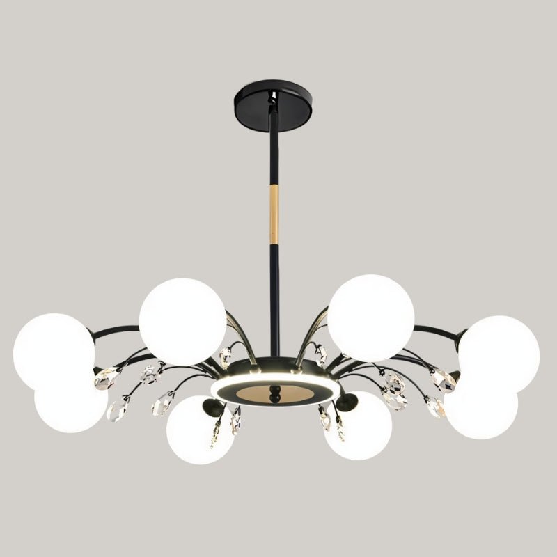 Freyza - Elegant Contemporary Iron and Glass Chandelier