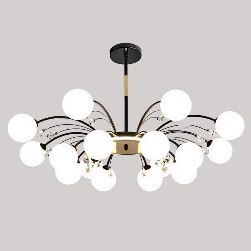 Freyza - Elegant Contemporary Iron and Glass Chandelier