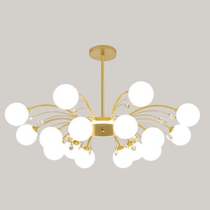 Freyza - Elegant Contemporary Iron and Glass Chandelier