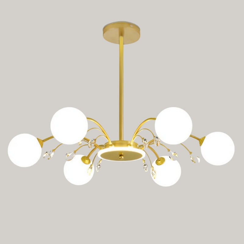 Freyza - Elegant Contemporary Iron and Glass Chandelier