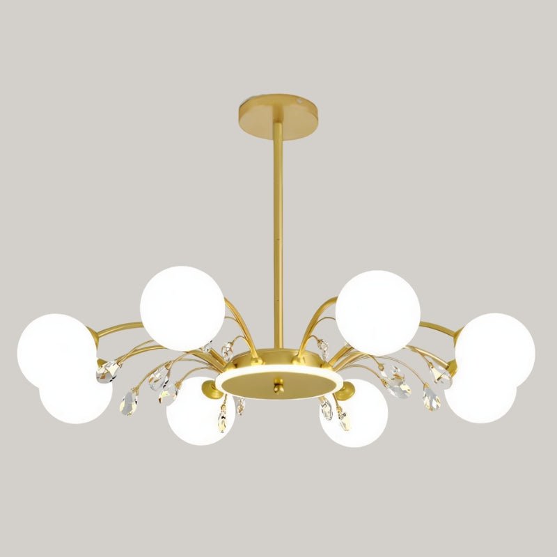 Freyza - Elegant Contemporary Iron and Glass Chandelier