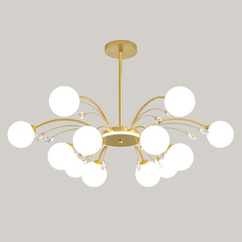 Freyza - Elegant Contemporary Iron and Glass Chandelier