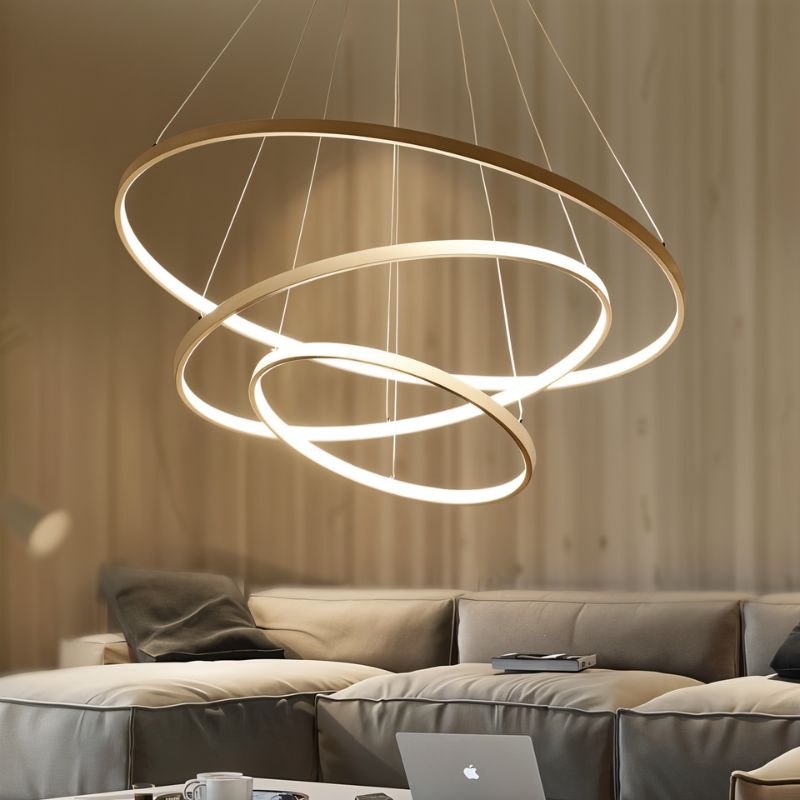 Freyza - Anelli | Modern Elegant LED Dining Room Chandelier with Adjustable Rings