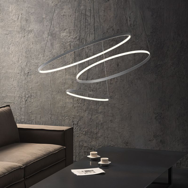 Freyza - Anelli | Modern Elegant LED Dining Room Chandelier with Adjustable Rings