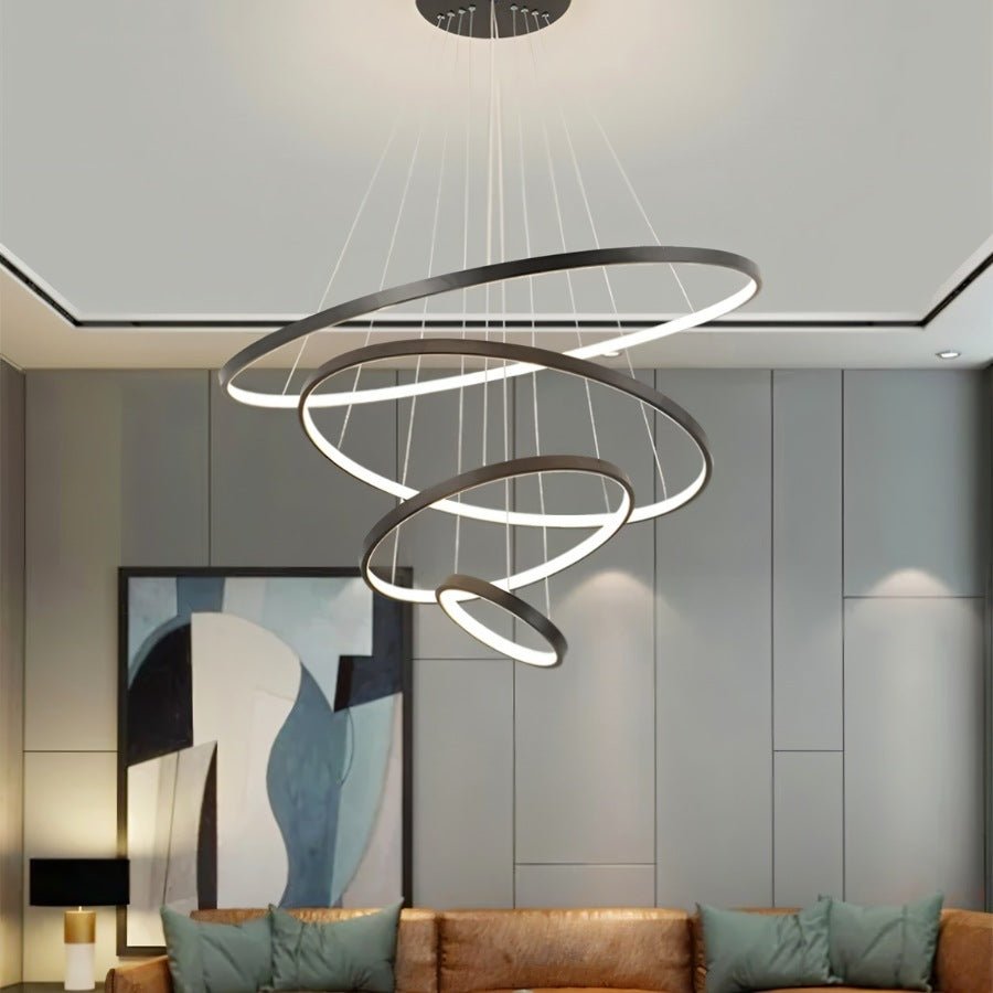 Freyza - Anelli | Modern Elegant LED Dining Room Chandelier with Adjustable Rings