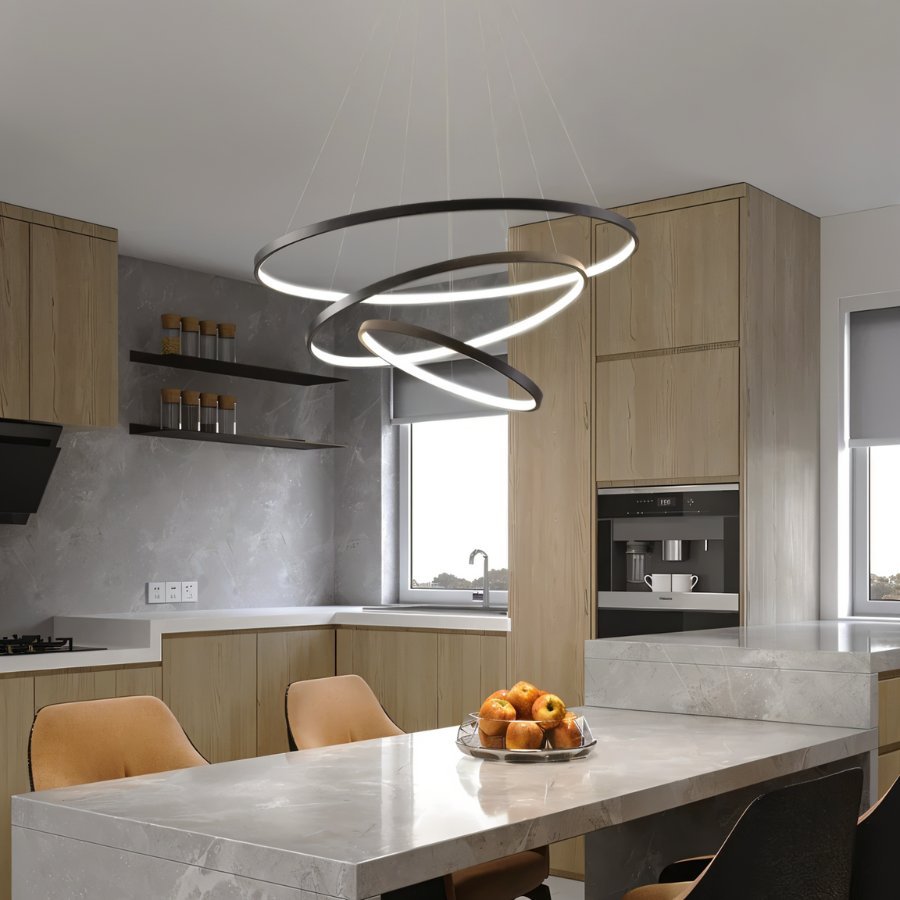 Freyza - Anelli | Modern Elegant LED Dining Room Chandelier with Adjustable Rings