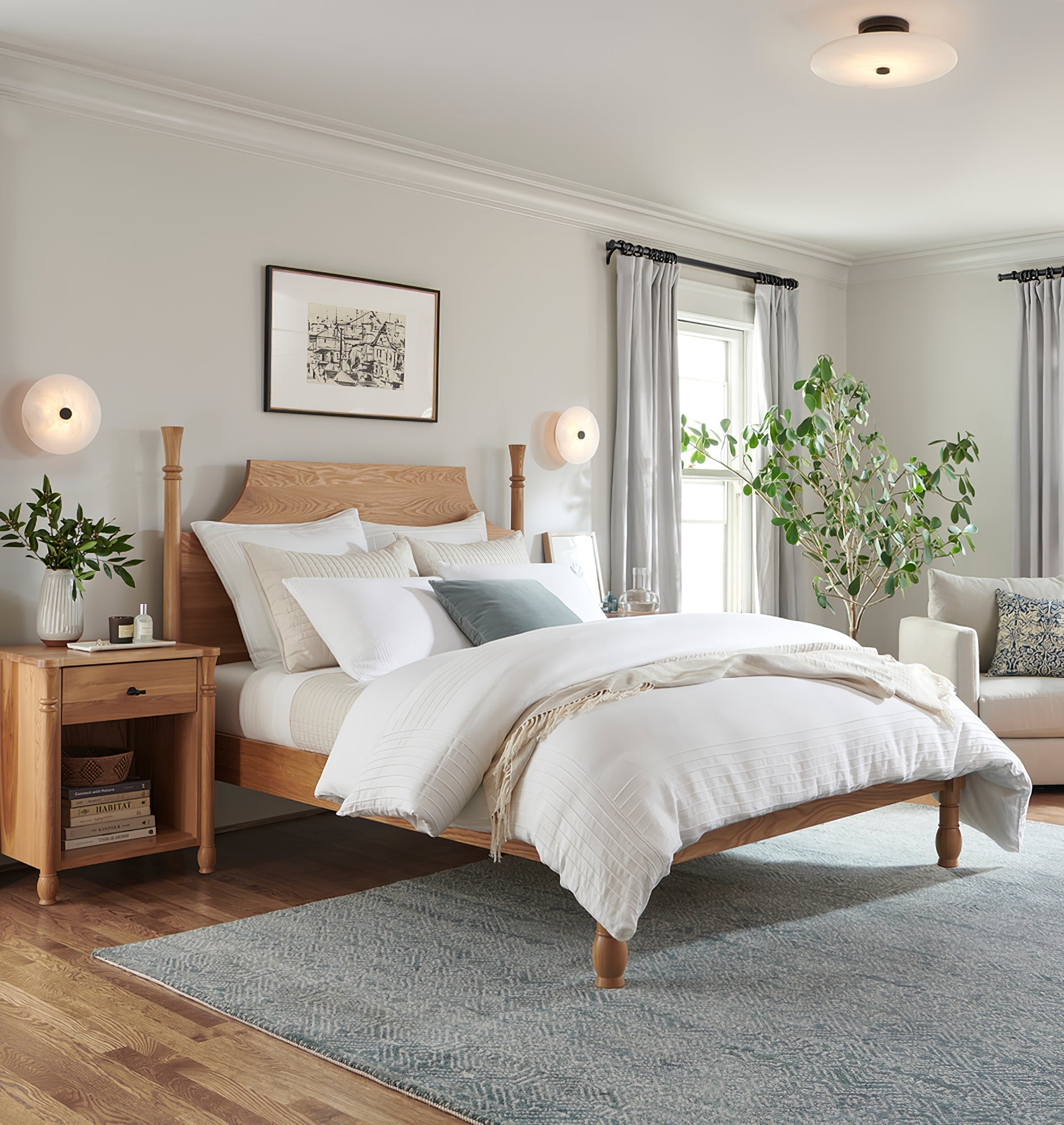 Freyza | Plafonnier Clio blanc albâtre – chambre, salon