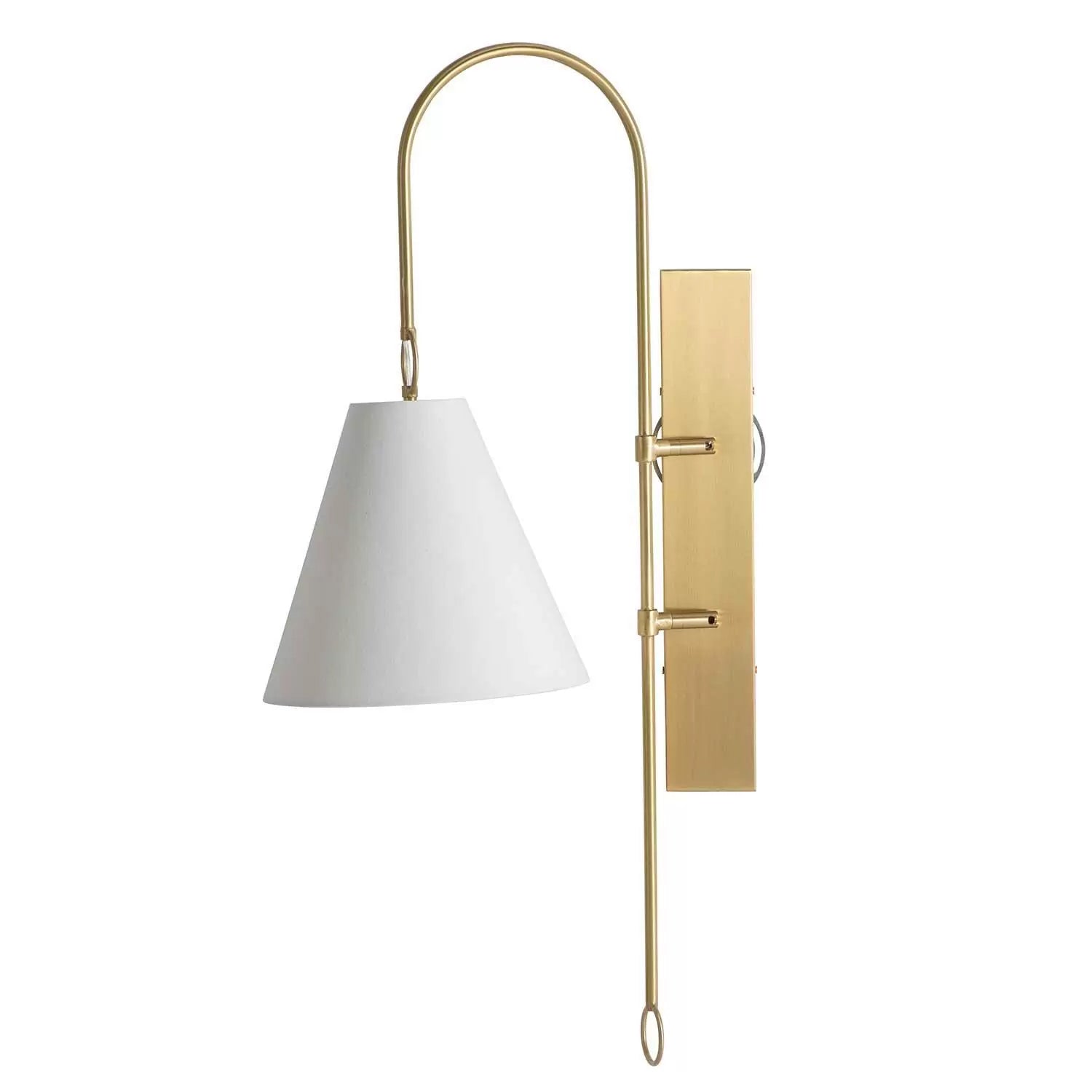 Freyza | Ildvuvyi moderne Wandleuchte aus Messing und Stoff – modernes Schlafzimmer, Flur