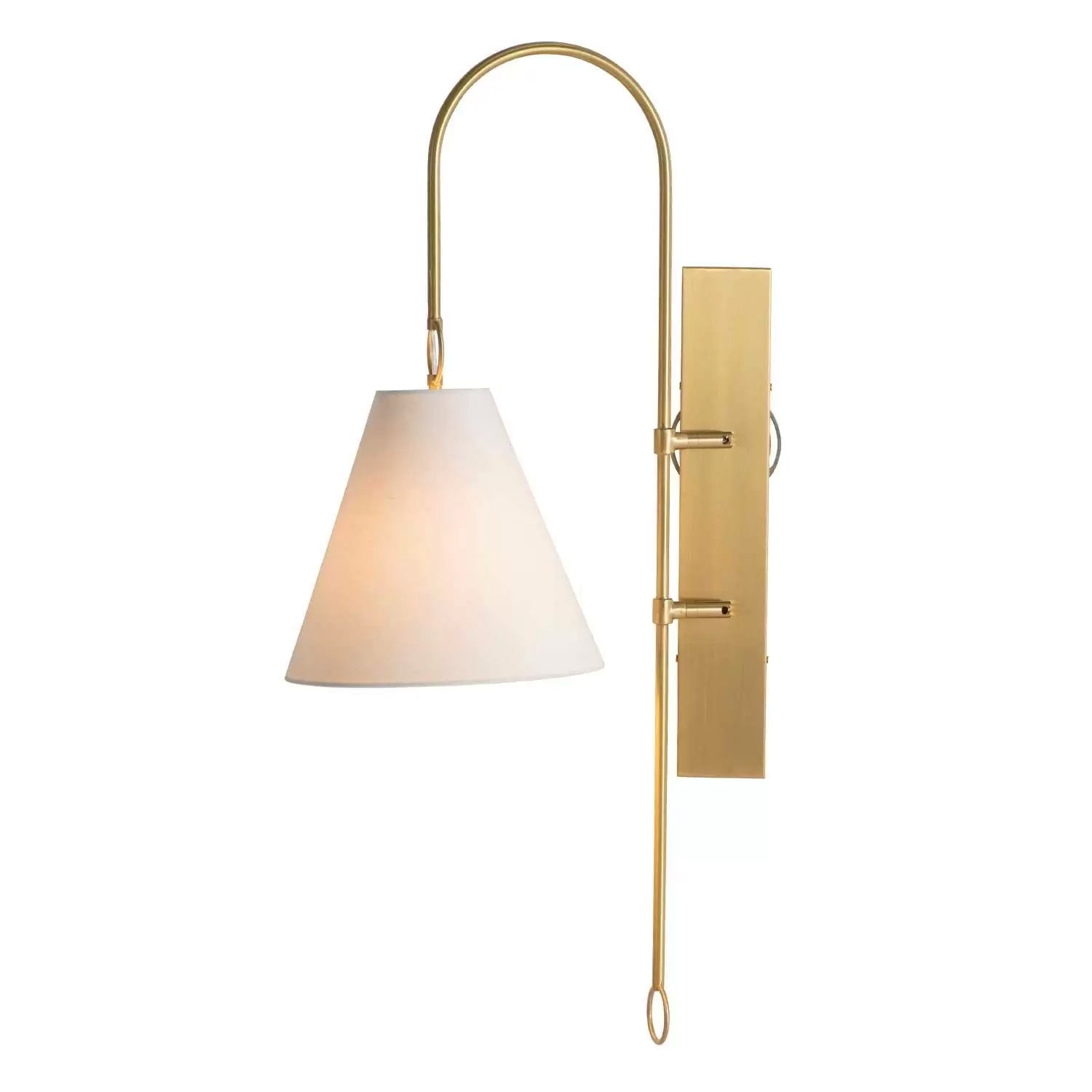 Freyza | Ildvuvyi moderne Wandleuchte aus Messing und Stoff – modernes Schlafzimmer, Flur