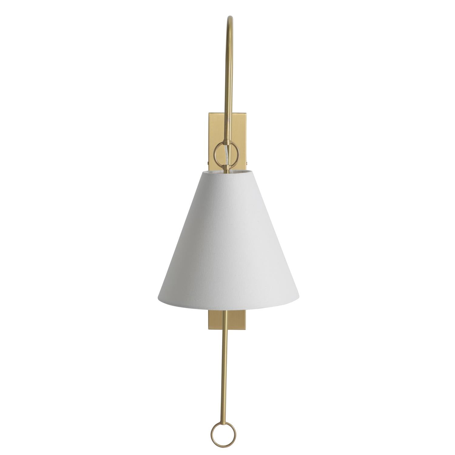 Freyza | Ildvuvyi moderne Wandleuchte aus Messing und Stoff – modernes Schlafzimmer, Flur