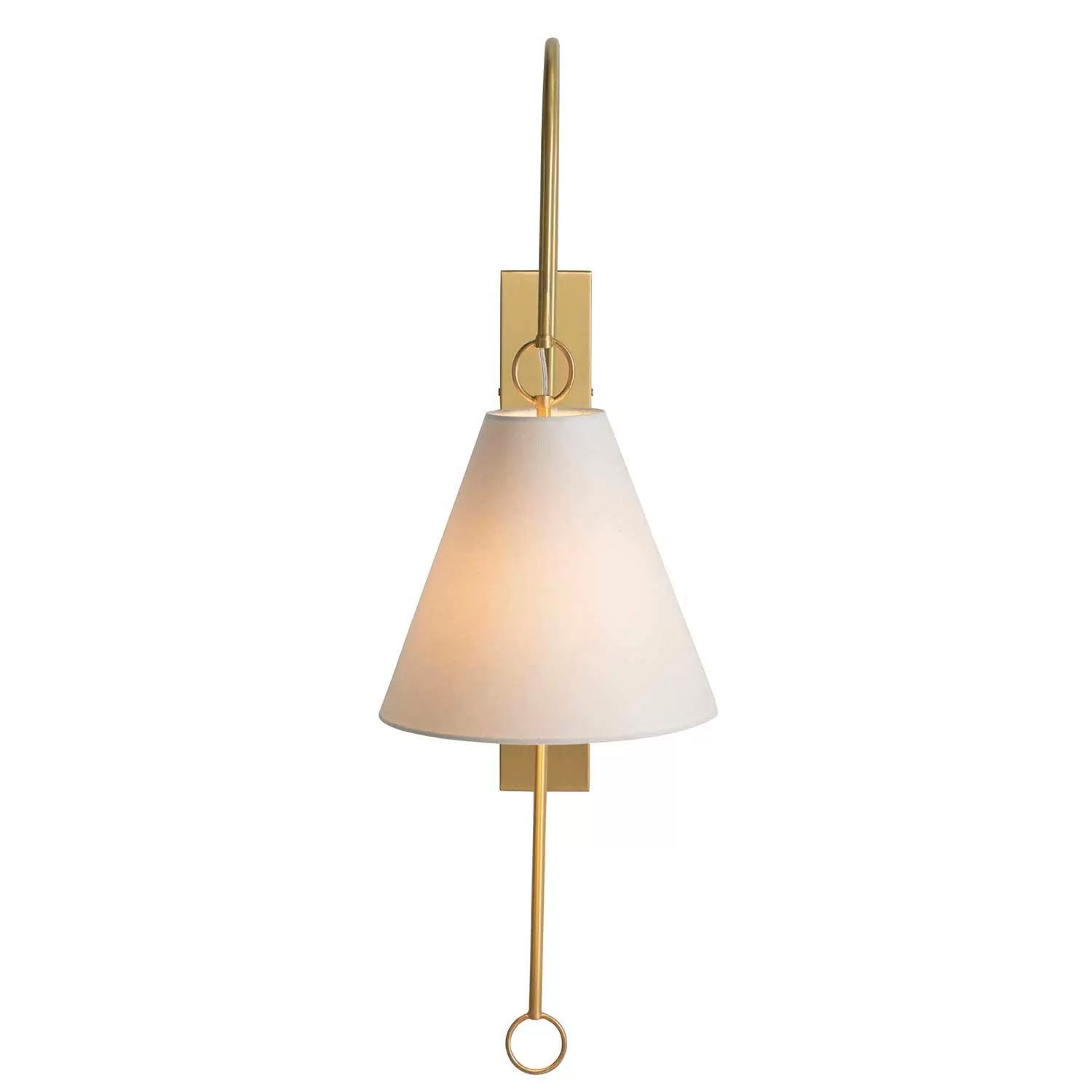 Freyza | Ildvuvyi moderne Wandleuchte aus Messing und Stoff – modernes Schlafzimmer, Flur