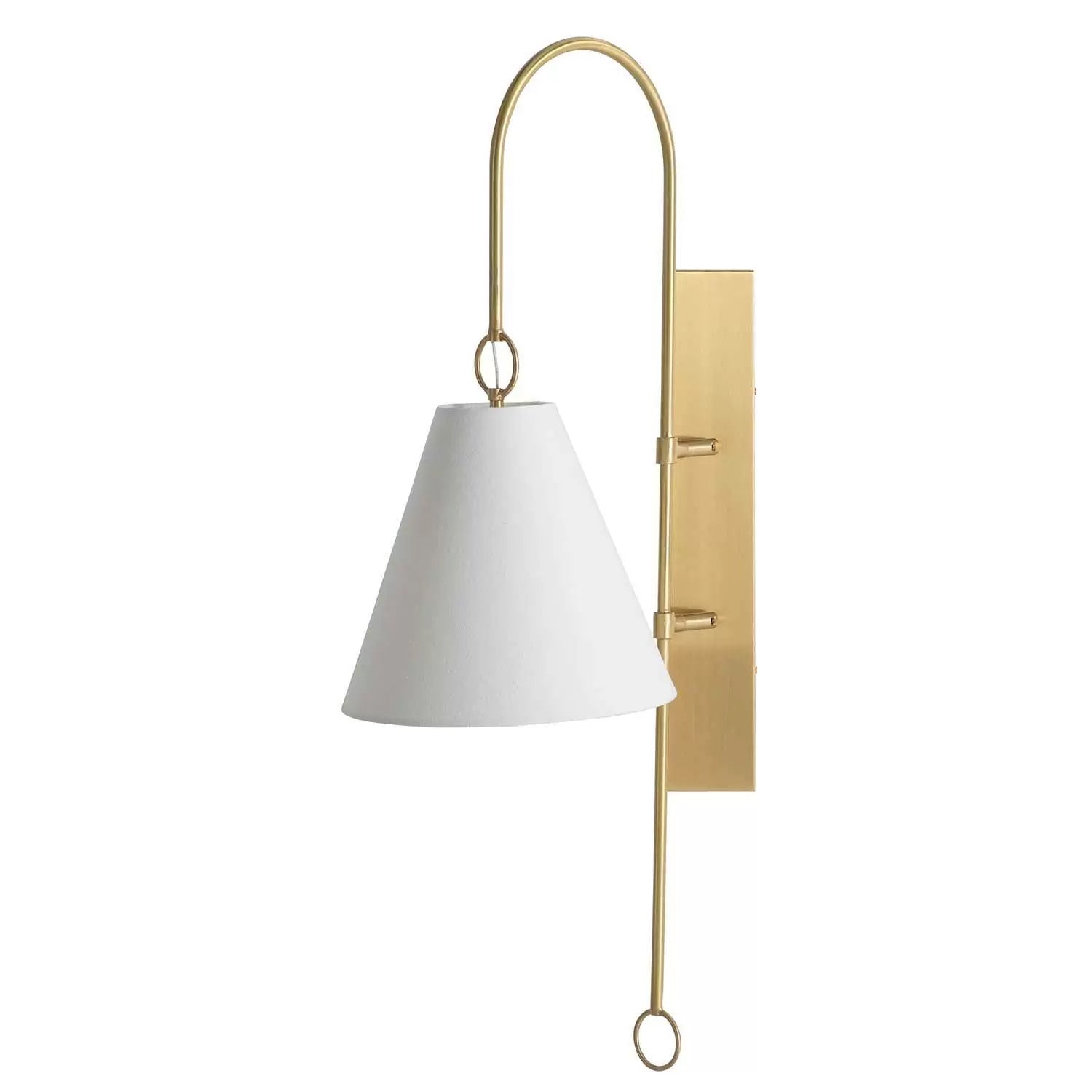 Freyza | Ildvuvyi moderne Wandleuchte aus Messing und Stoff – modernes Schlafzimmer, Flur