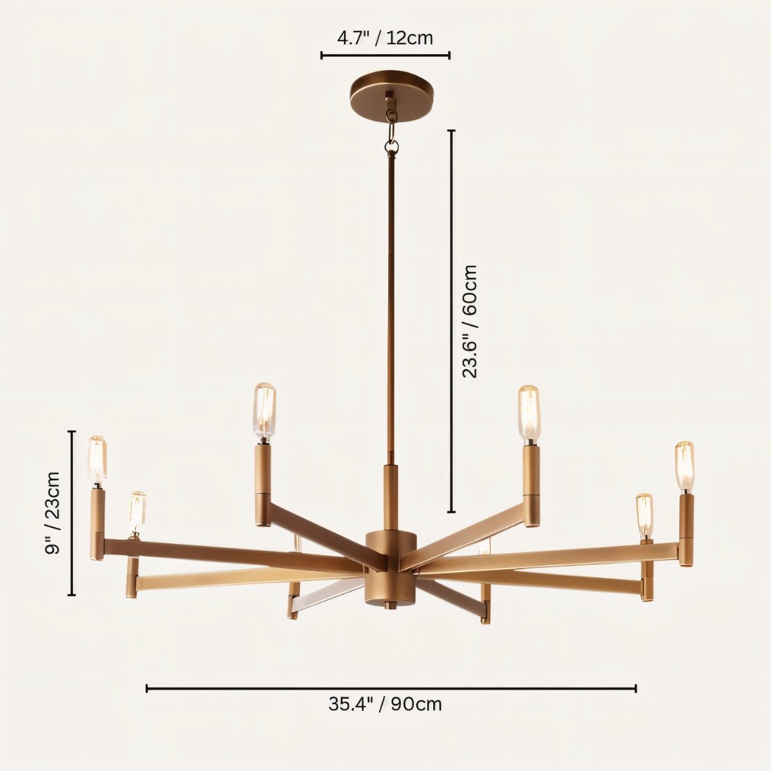 Freyza - Anouk | Elegant Minimalist LED Chandelier for Timeless Interiors