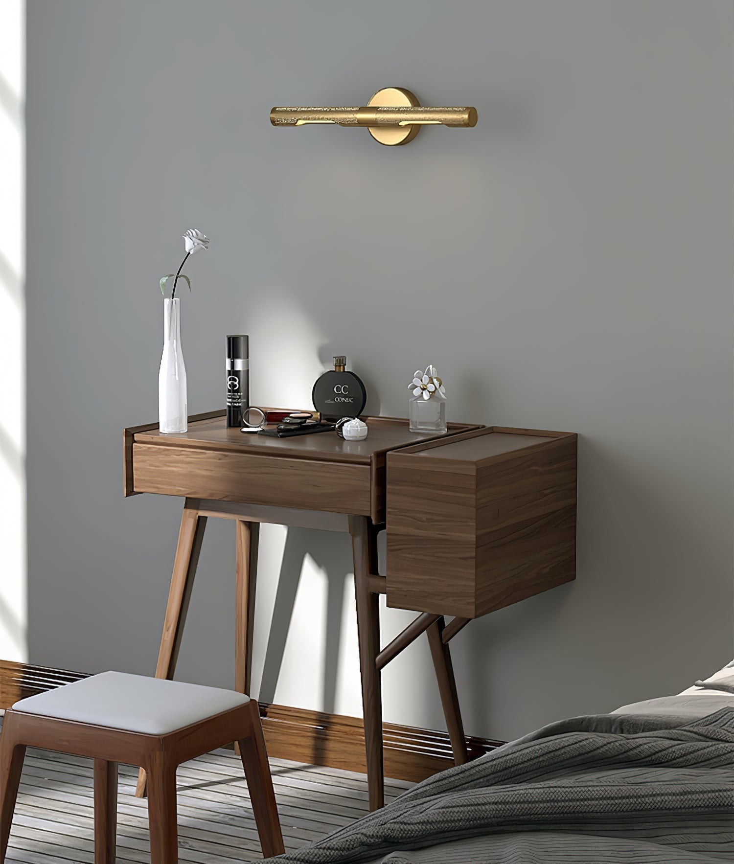 Freyza | Solvain Applique murale intérieure moderne en laiton – Chambre et salon modernes