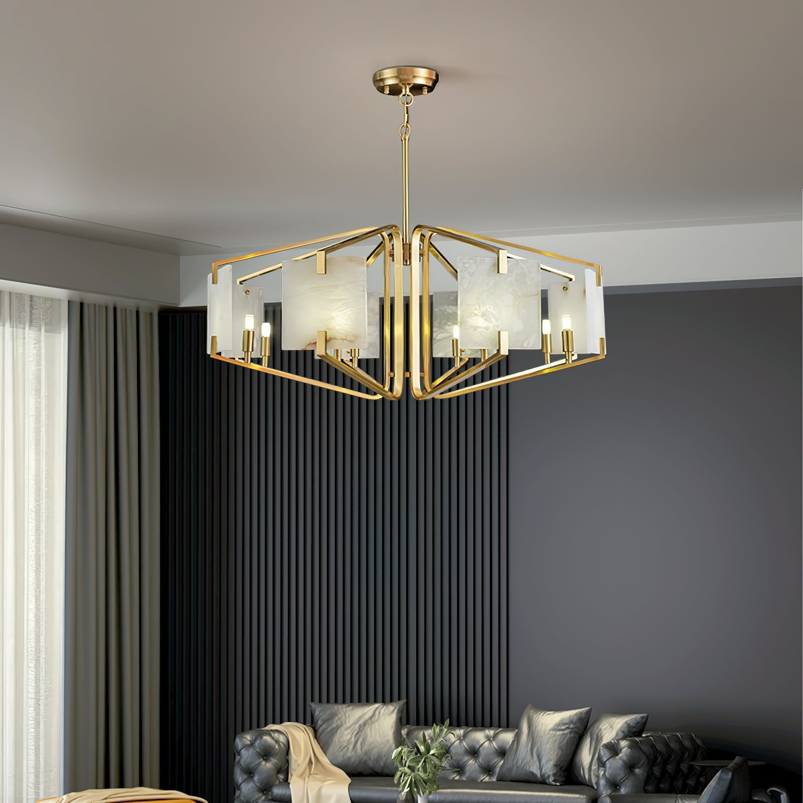 Freyza | Plotuvys Postmodern Luxury Brass Chandelier – Modern Dining Room Living Room