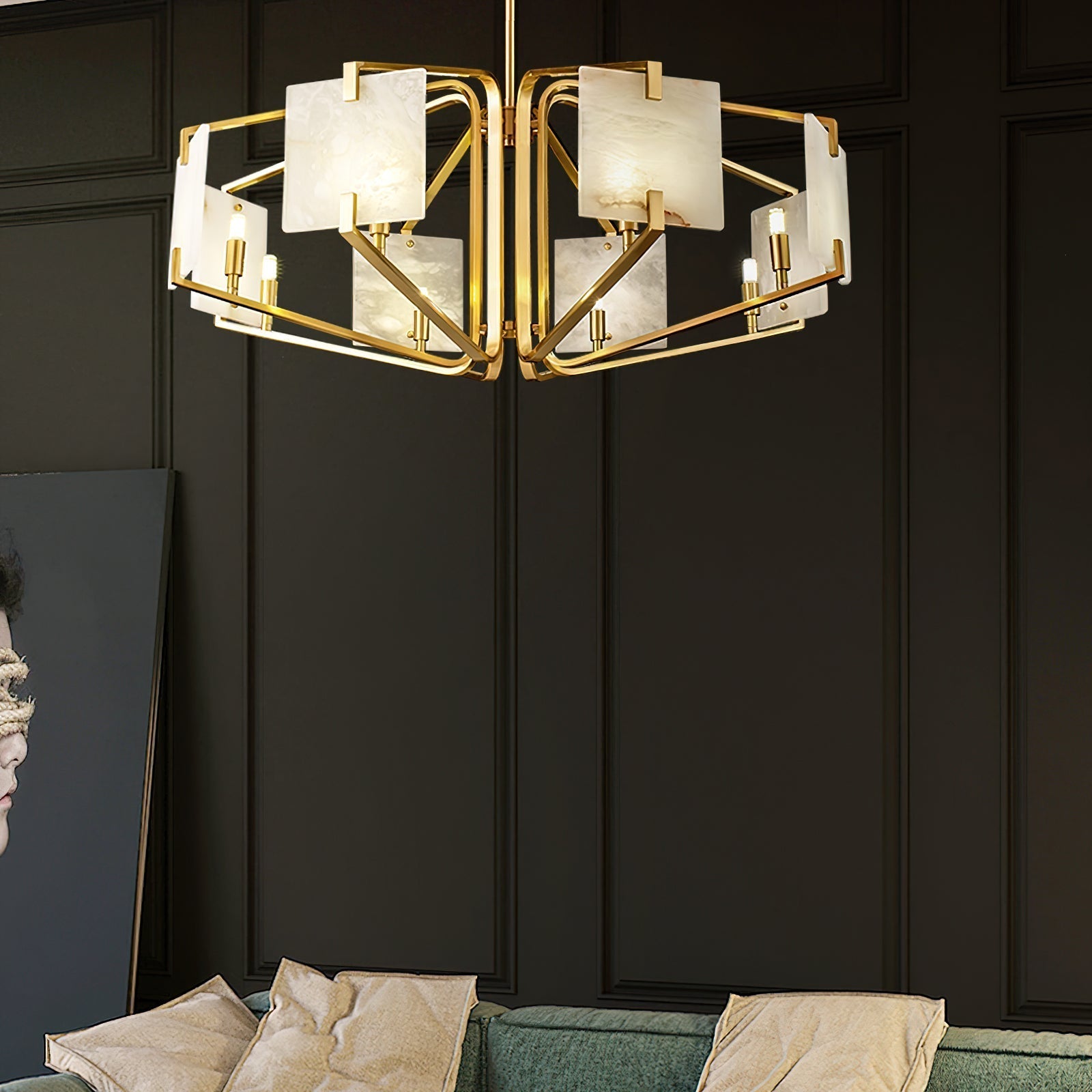 Freyza | Plotuvys Postmodern Luxury Brass Chandelier – Modern Dining Room Living Room