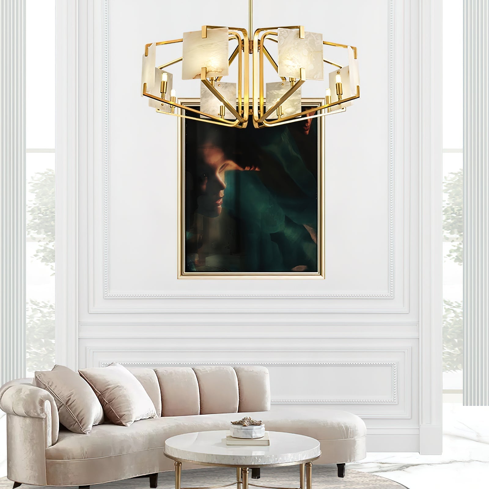 Freyza | Plotuvys Postmodern Luxury Brass Chandelier – Modern Dining Room Living Room