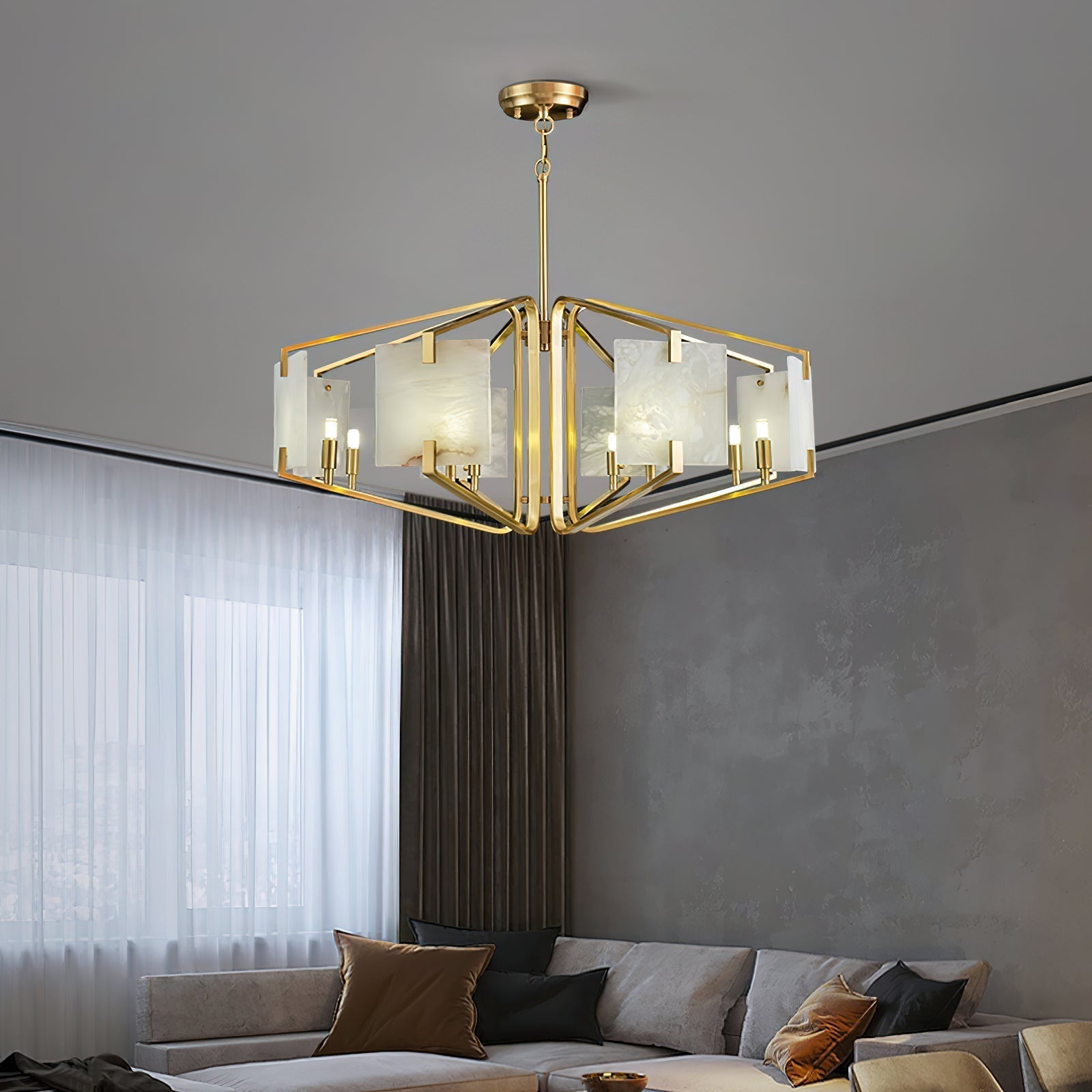 Freyza | Plotuvys Postmodern Luxury Brass Chandelier – Modern Dining Room Living Room