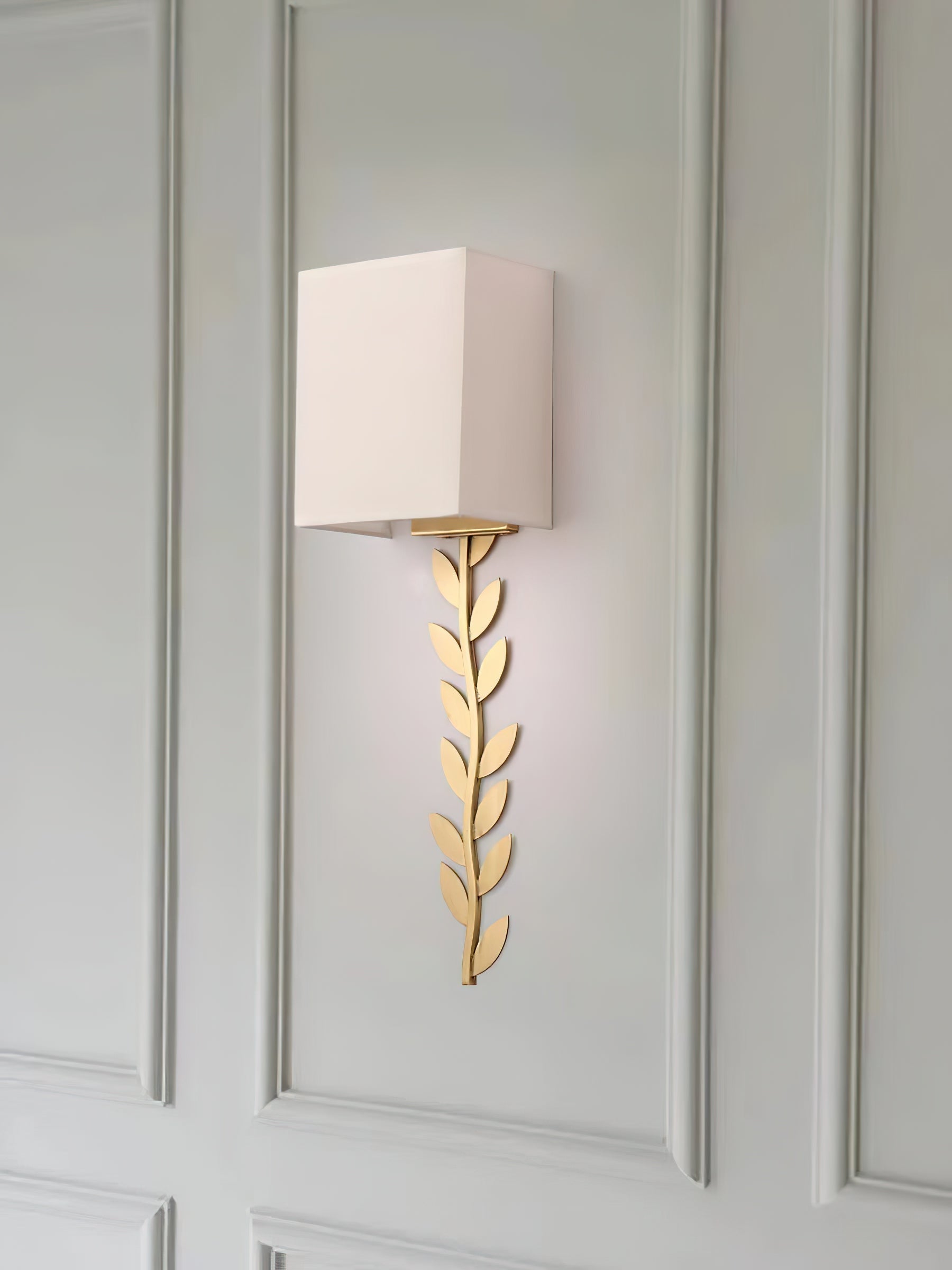 Freyza | Plotuvyo Grove Brass Brass Fabric Wall Light – Bedroom Hallway