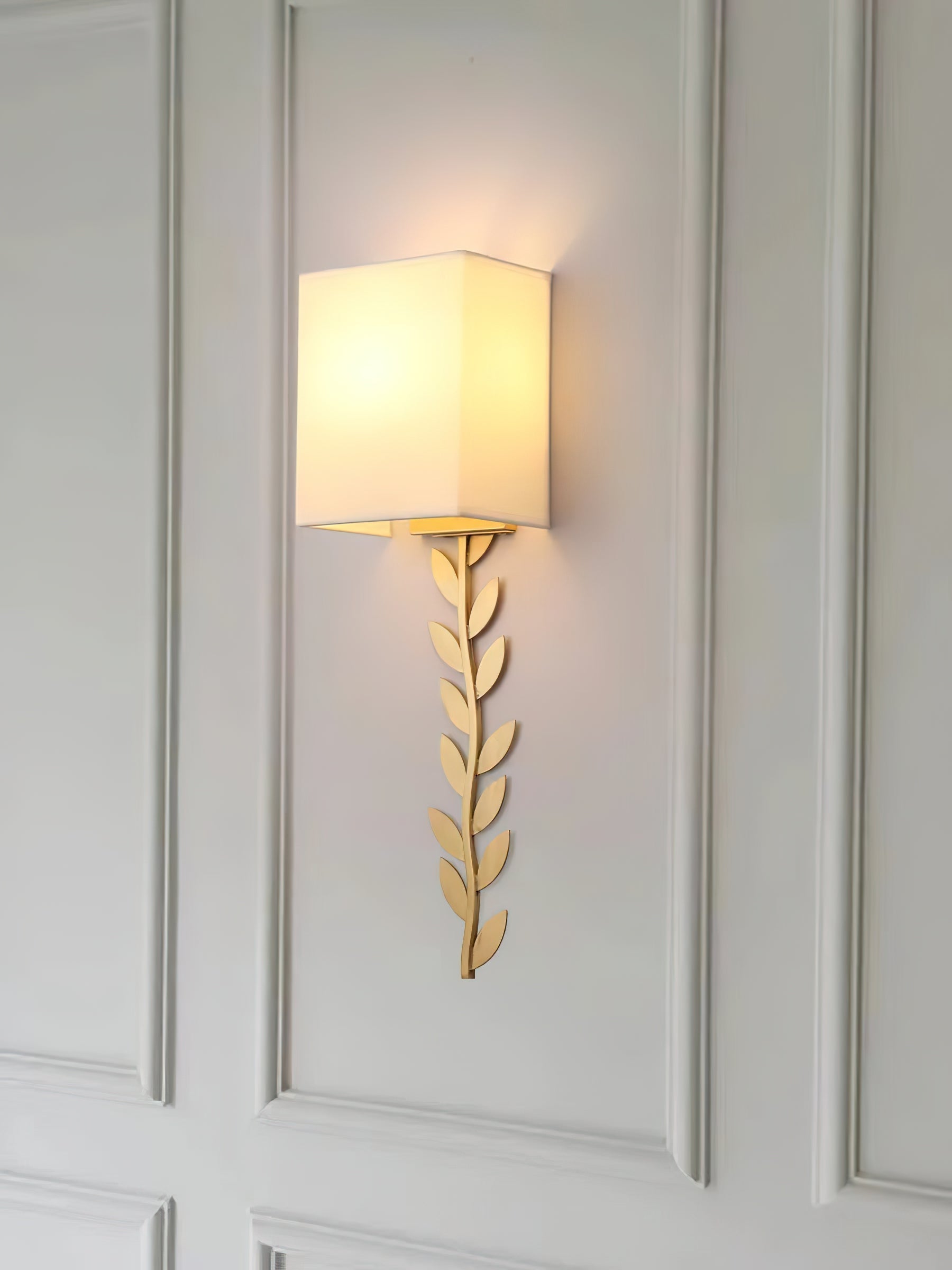 Freyza | Plotuvyo Grove Brass Brass Fabric Wall Light – Bedroom Hallway