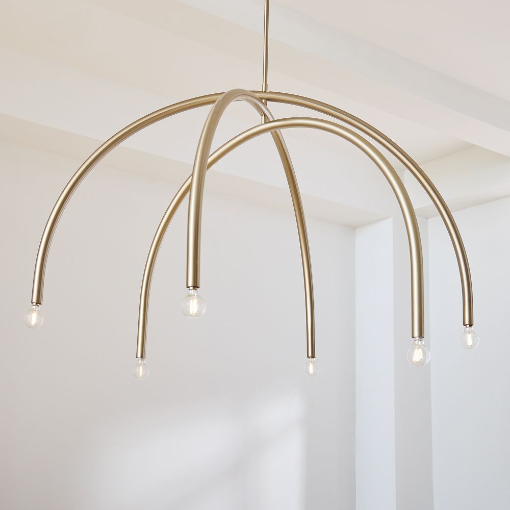 Freyza | Hadden Brass Chandelier Brass Chandelier – Dining Room Living Room