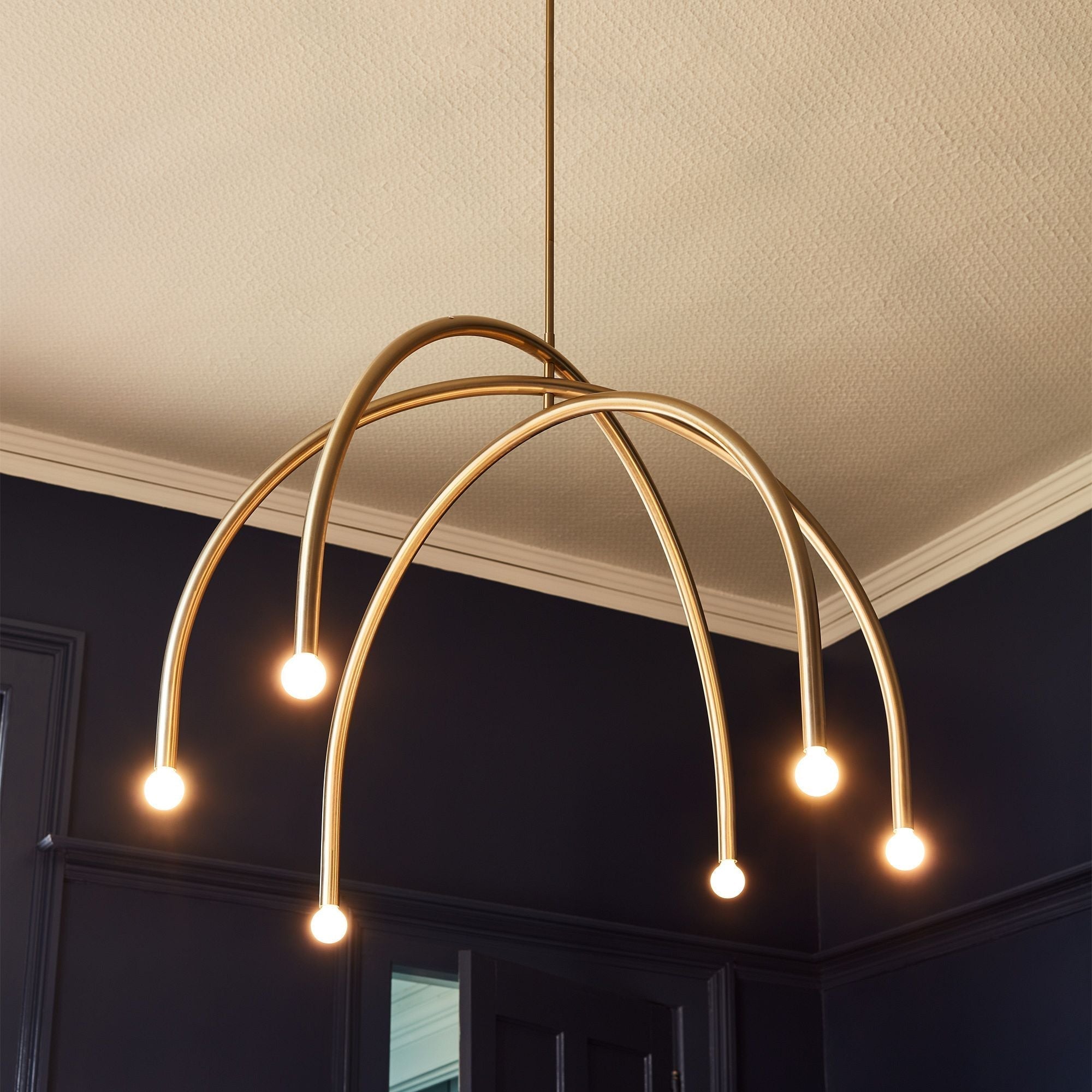 Freyza | Hadden Brass Chandelier Brass Chandelier – Dining Room Living Room